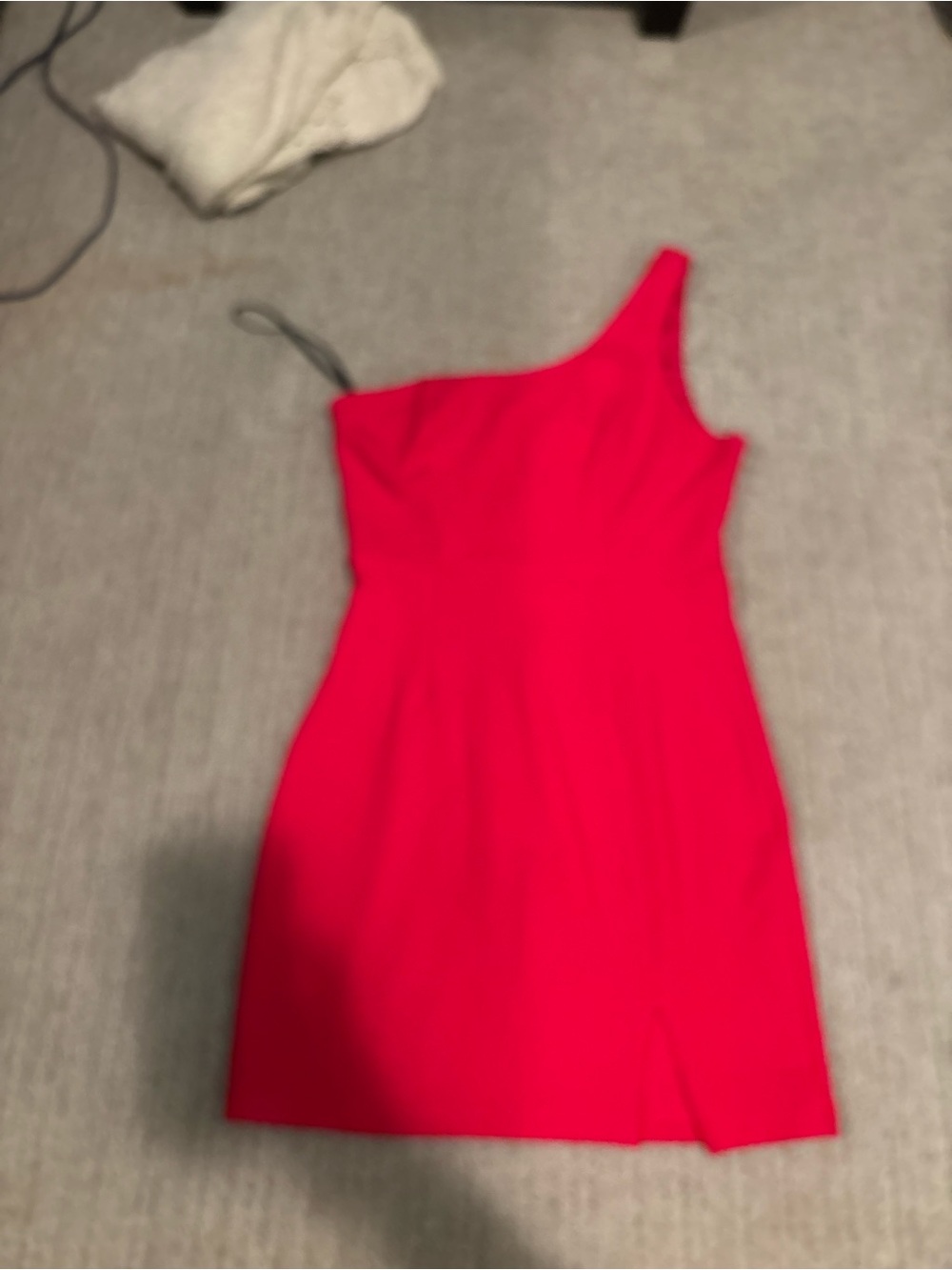 Hello Molly One-Shoulder Bright Pink Mini Dress